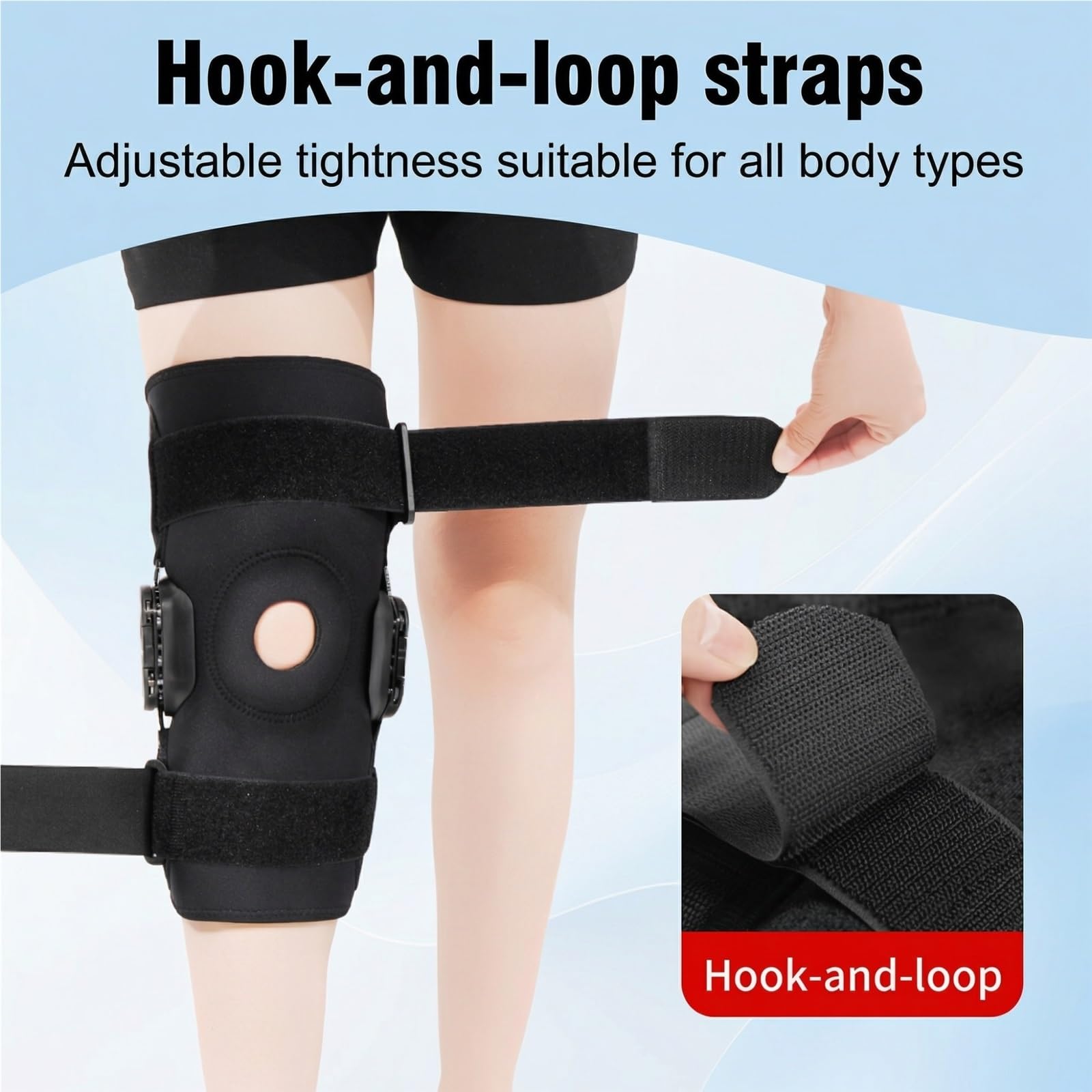 Kniebandage mit Gelenkschienen Kniestütze zur Stabilisierung bei Meniskusriss Kreuzbandriss ACL Entlastung Knieschoner Verstellbar Kniegelenkbandage für Sport Wandern Laufen HerrenDamen(XL)