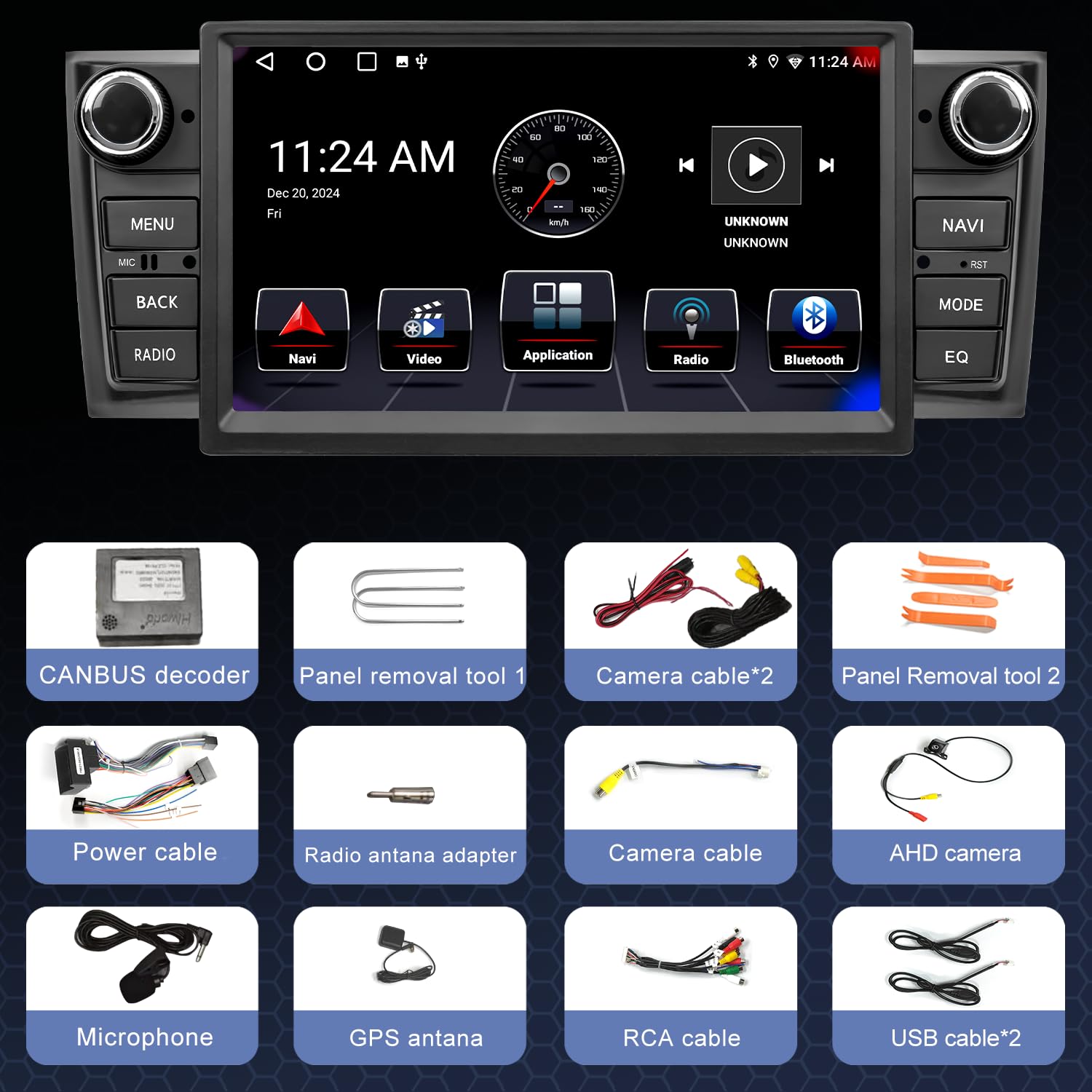 Autoradio per FIAT Grande Punto (2005-2009) con Android Auto e CarPlay | Car Radio per Linea (2007-2011), Android Stereo con Bluetooth/WiFi/Telecamera Retromarcia/Microfono/Canbus BOX