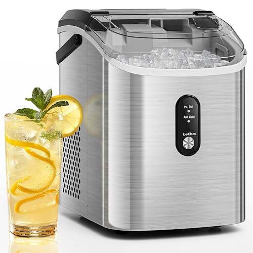 Antarctic Star Nugget Ice Makers Countertop with Auto-Cleaning, 35lbs/Day, Portable