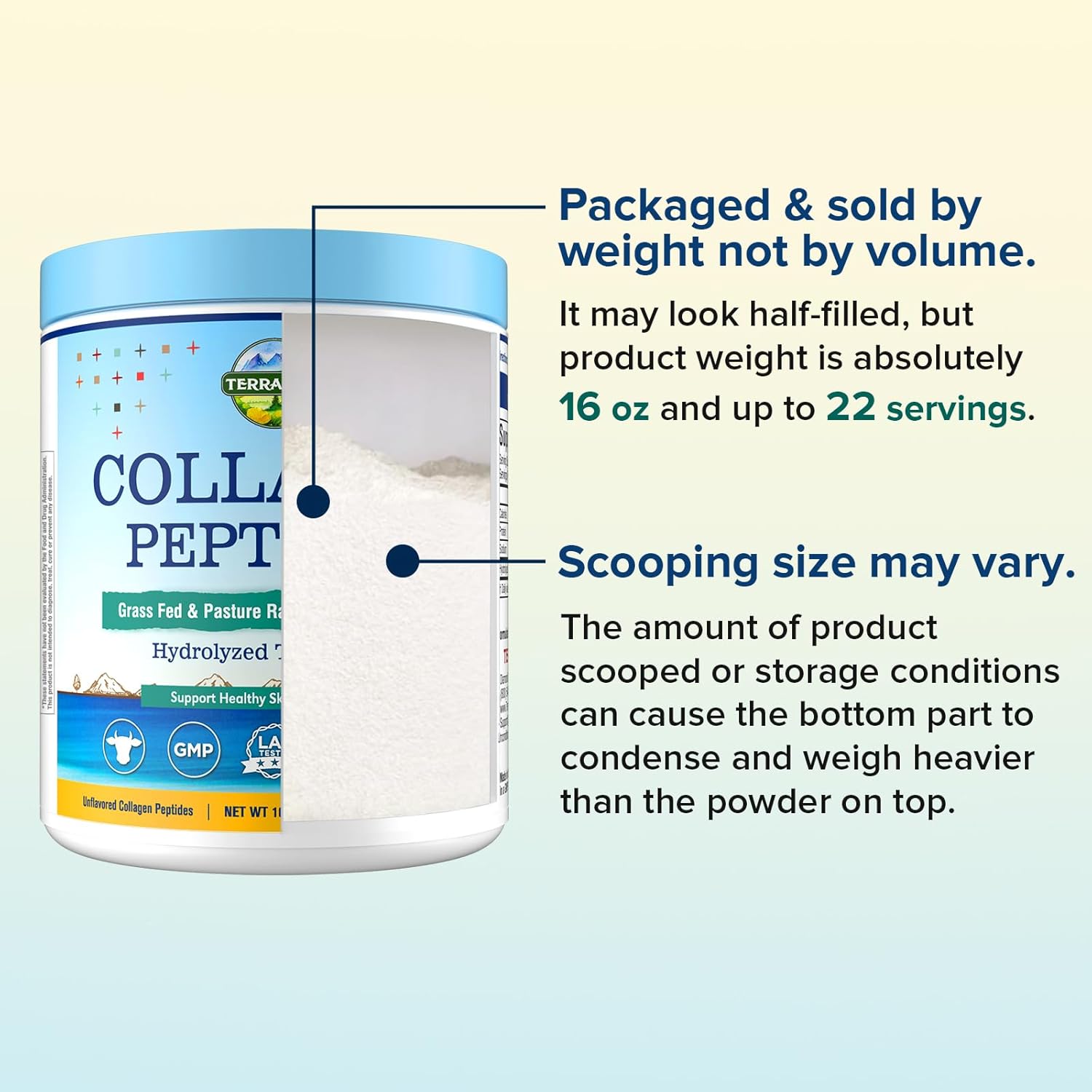 Terranics Hydrolyzed Collagen Peptides Powder, Grass Fed & Pasture Raised Bovine, Type I & III Collagen for Women, No Sugar, No Hormones, Keto, Beauty Support, Easy Mixing, Unflavored, 16oz - Image 7