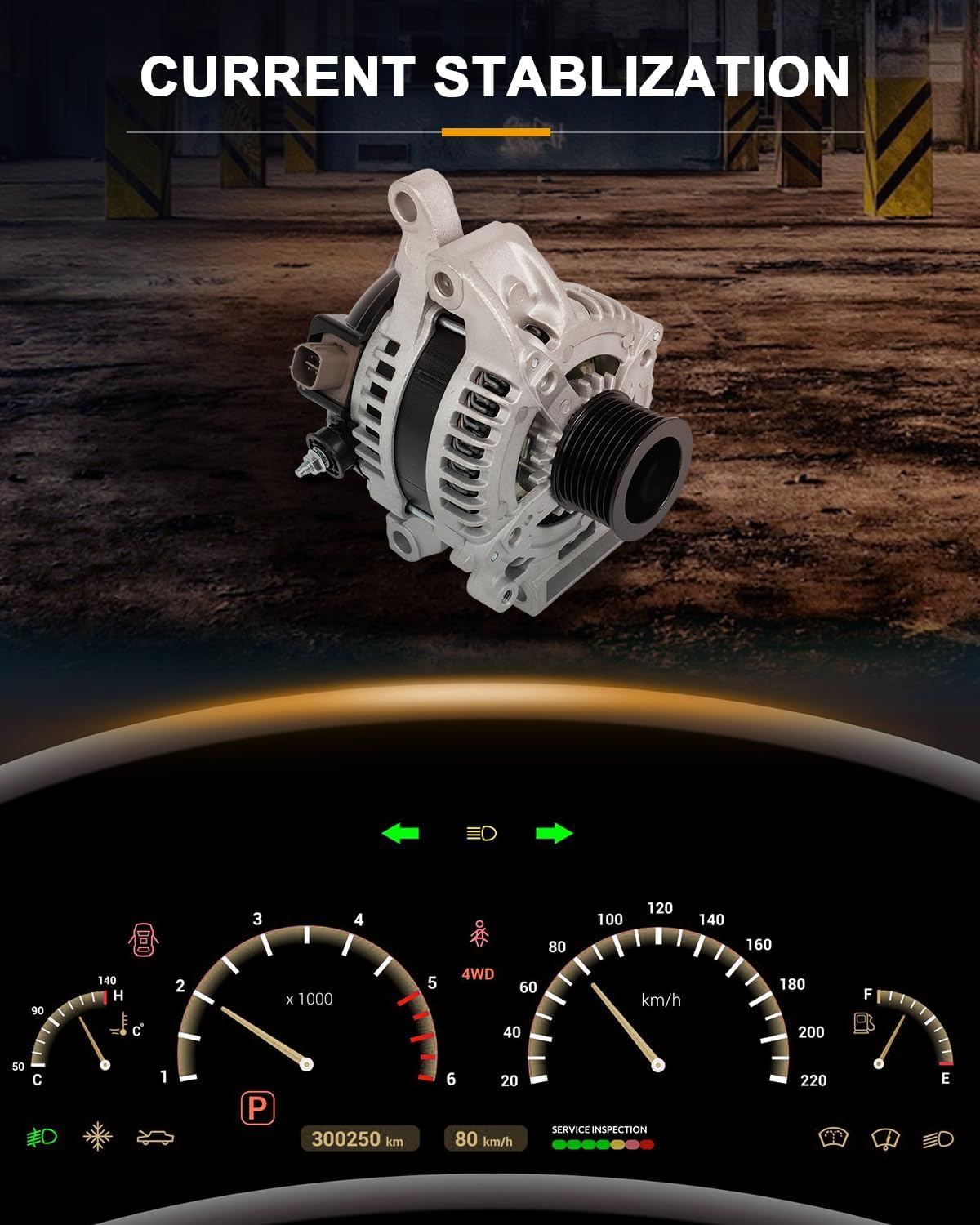ROADFAR Alternator Compatible 2010-2016 for Toyota for Sequoia Base 5.7L,2010-2011 for Toyota for Sequoia Limited 4.6L,2008-2018 for Toyota for Sequoia Limited/Platinum 5.7L, OE 11351n