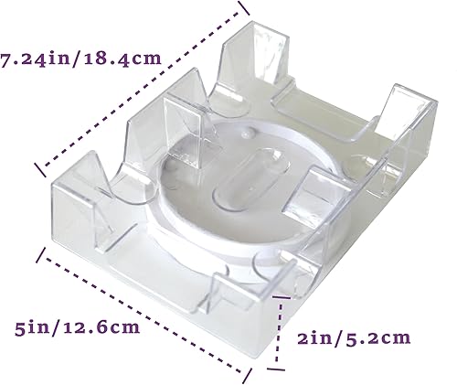 Miniatura 4 de DNB Revolving Playing Card Tray - 2 Deck Plastic Rotating Canasta Card Holder