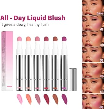Sponge Applicator Liquid Blusher Pen Cushion Stick Smooth Creamy Lasting Face Brightening Contouring Makeup Hydrating Liquid