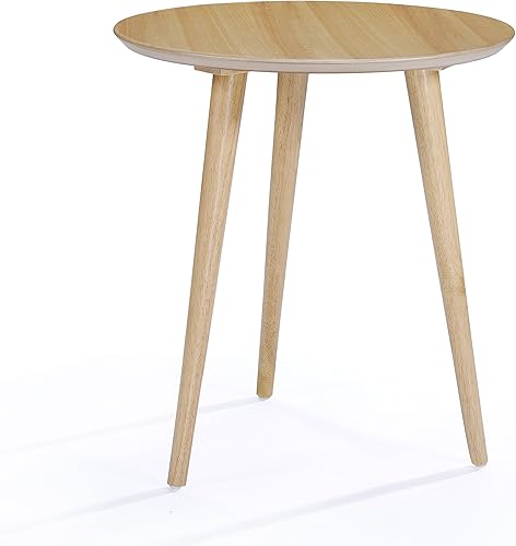 GDFStudio Mesa auxiliar de madera acabada, superposición de madera sintética (roble natural)