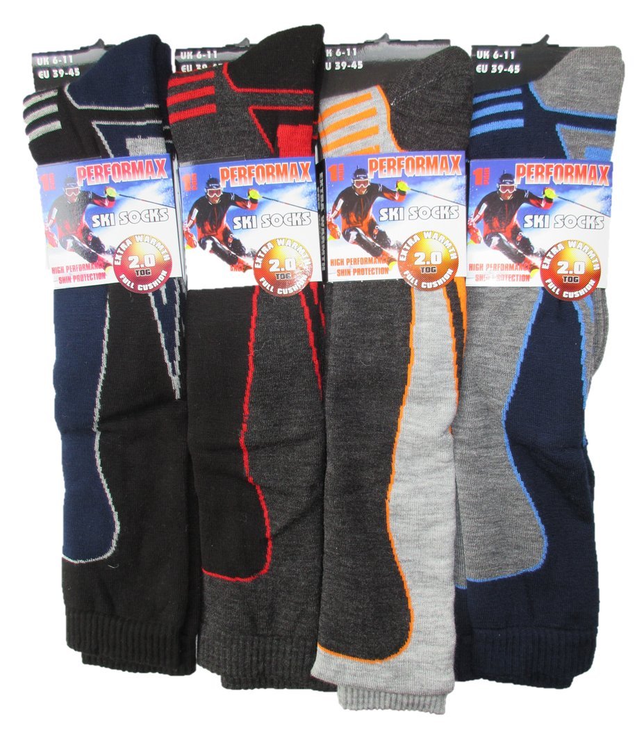 MENS SKI SOCK|MENS LONG THERMAL SOCK|MENS WORK SOCK| 4 PAIR GENTS SKI SOCK |WORK SOCK|