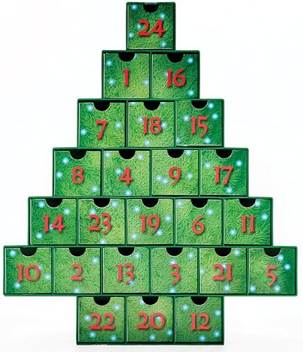 Calendario de Adviento O Christmas Tree Treasure Box (cuenta regresiva hasta Navidad)