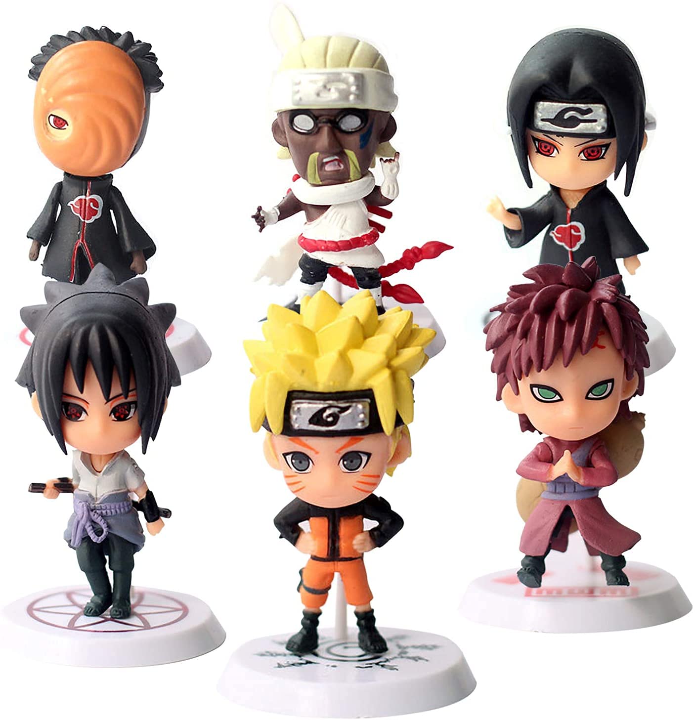LIGUOZHONG Mini Figures Set Naruto Figures Cake Decoration Party Cake Decoration Supplies Toy Figures Set Collectible Figures for Birthday Anniversary