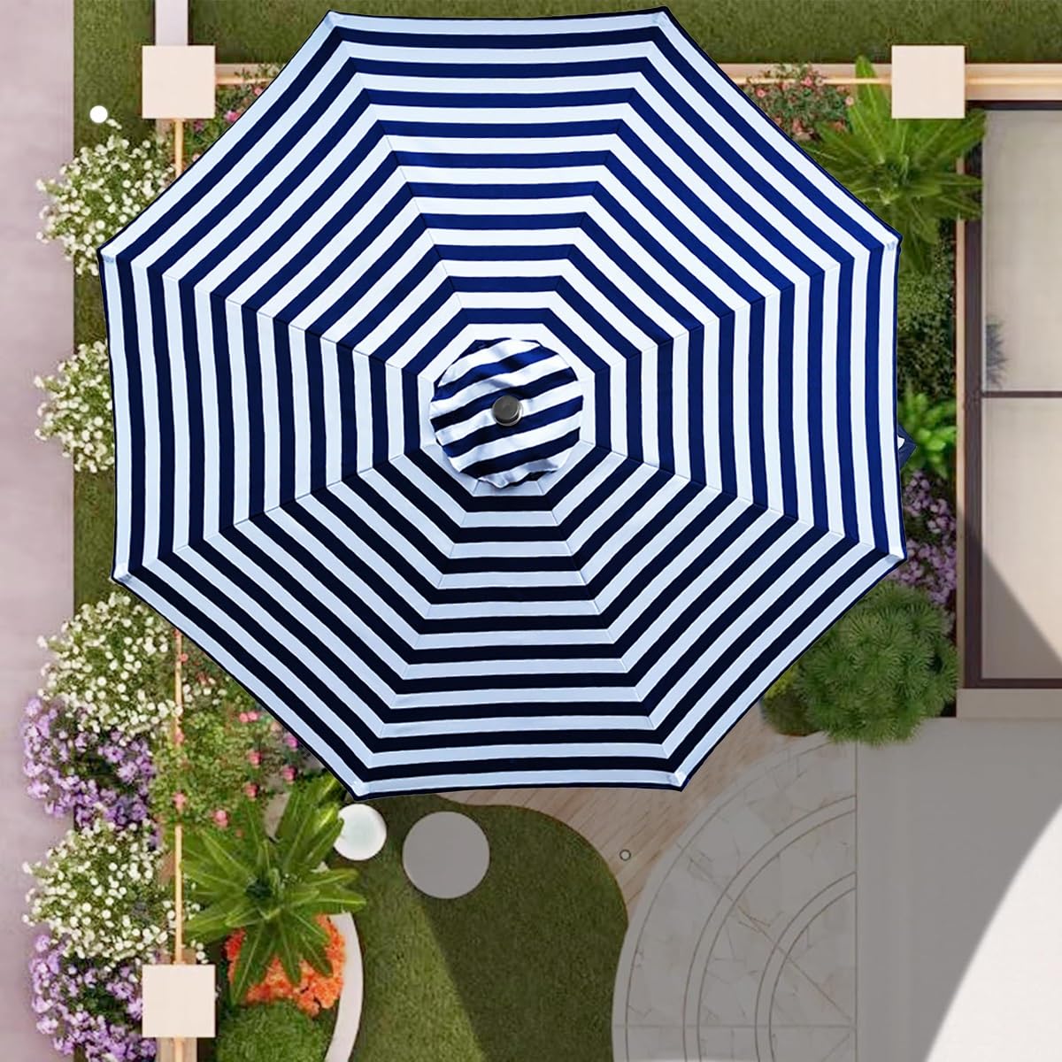 Telo Di Ricambio Per Ombrellone A 8 Costole, Con Protezione UV Al 95% | Resistente E Spesso, Coperture Di Ricambio Per Ombrellone Da Giardino, Patio