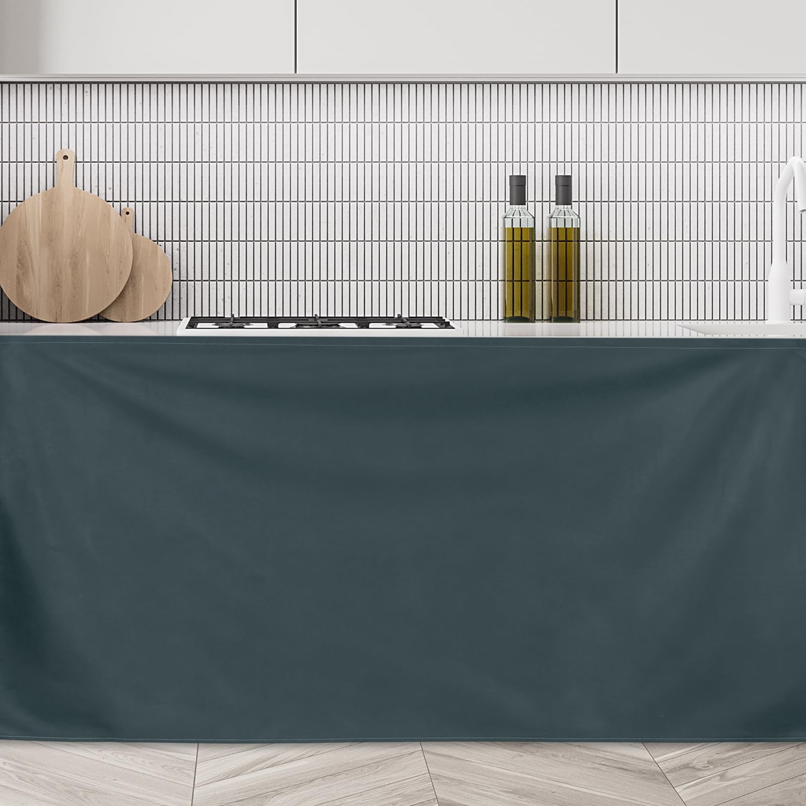 Rideaux courts résistants à la poussière pour placard de salle de bain