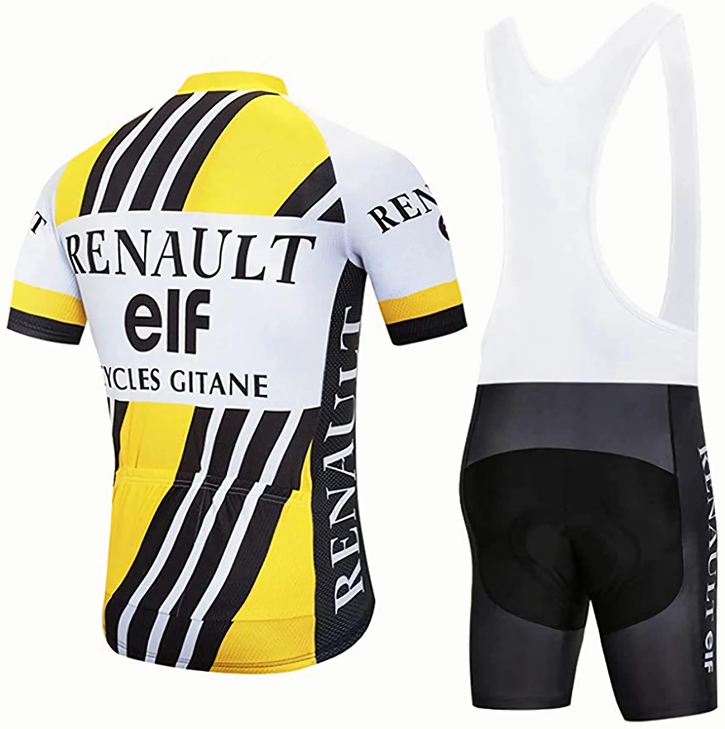 Mono de Ciclismo Profesional para Hombre, con Mangas Cortas, múltiples Estilos, Tejido Transpirable y de Secado rápido, 3 Bolsillos
