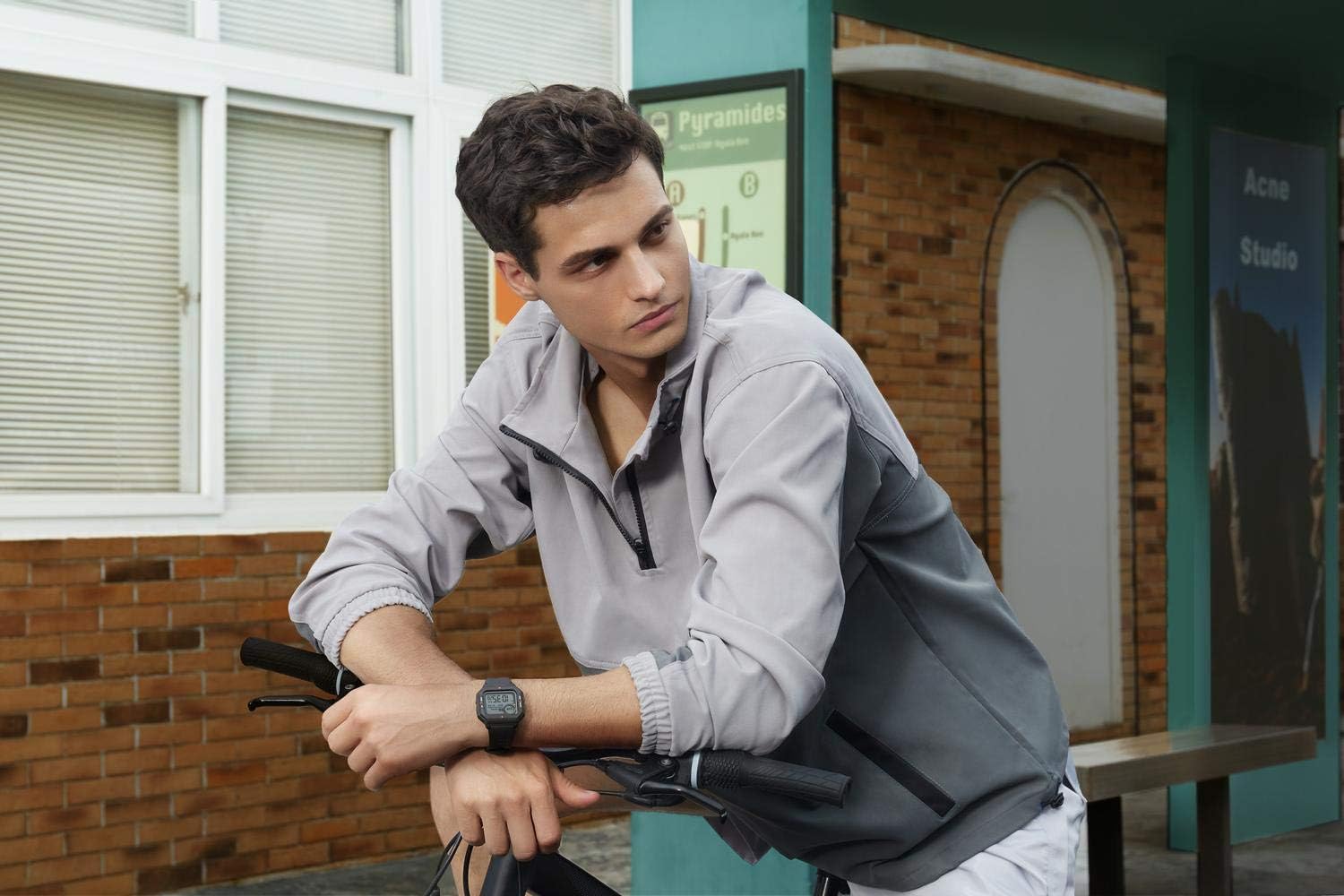 Person wearing Amazfit Neo during outdoor activity