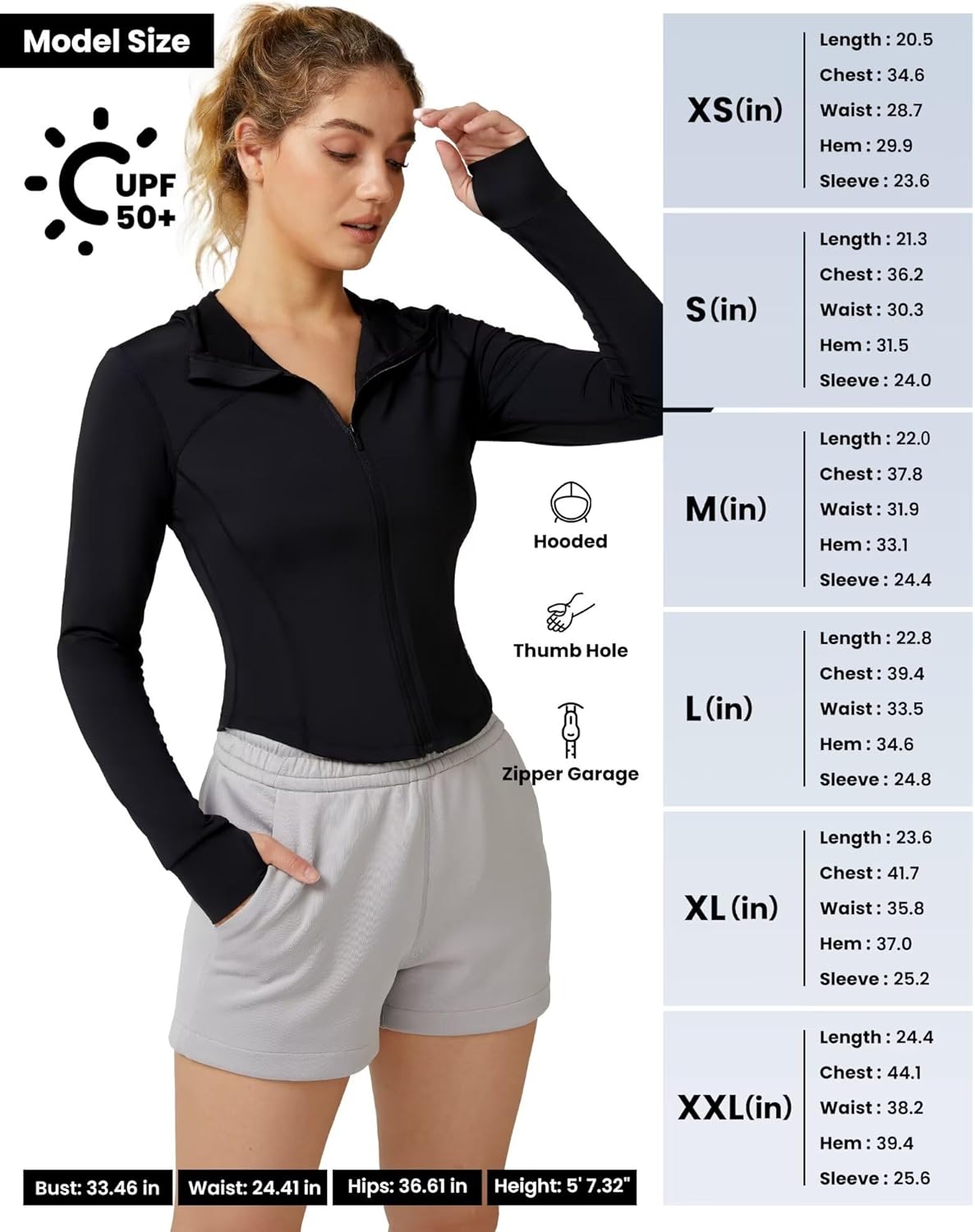 QUEENIEKE Women's UPF 50+ Sun Protection Hoodie Jackets Long Sleeve Workout Tops - Image 6