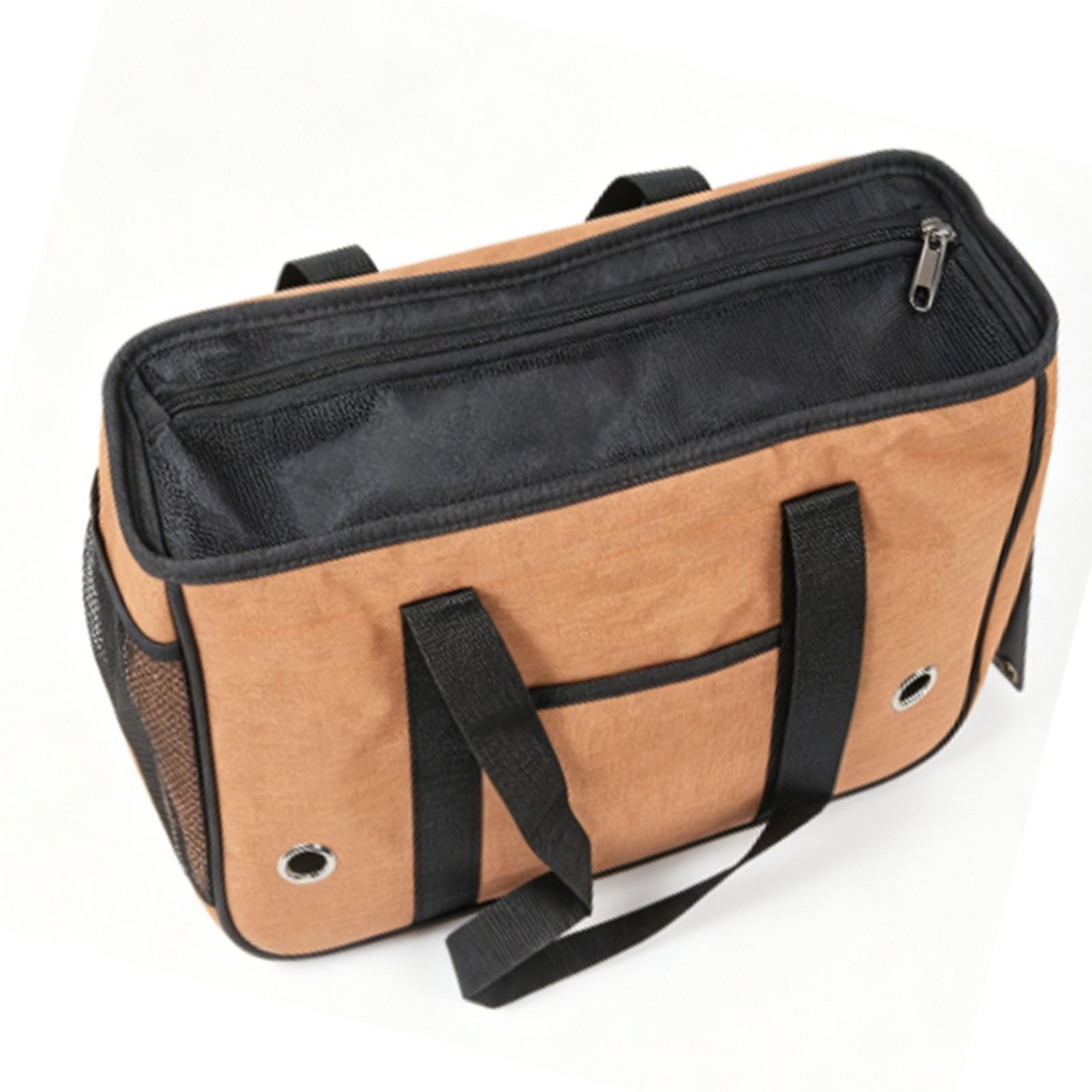 banapoy Transportín para Mascotas con Lados Suaves, Cortina Enrollable de Privacidad, Bolsa de Viaje para Perros, Bolsa de Viaje para Gatos con Paneles de Malla Transpirable y Correa de Seguridad (L