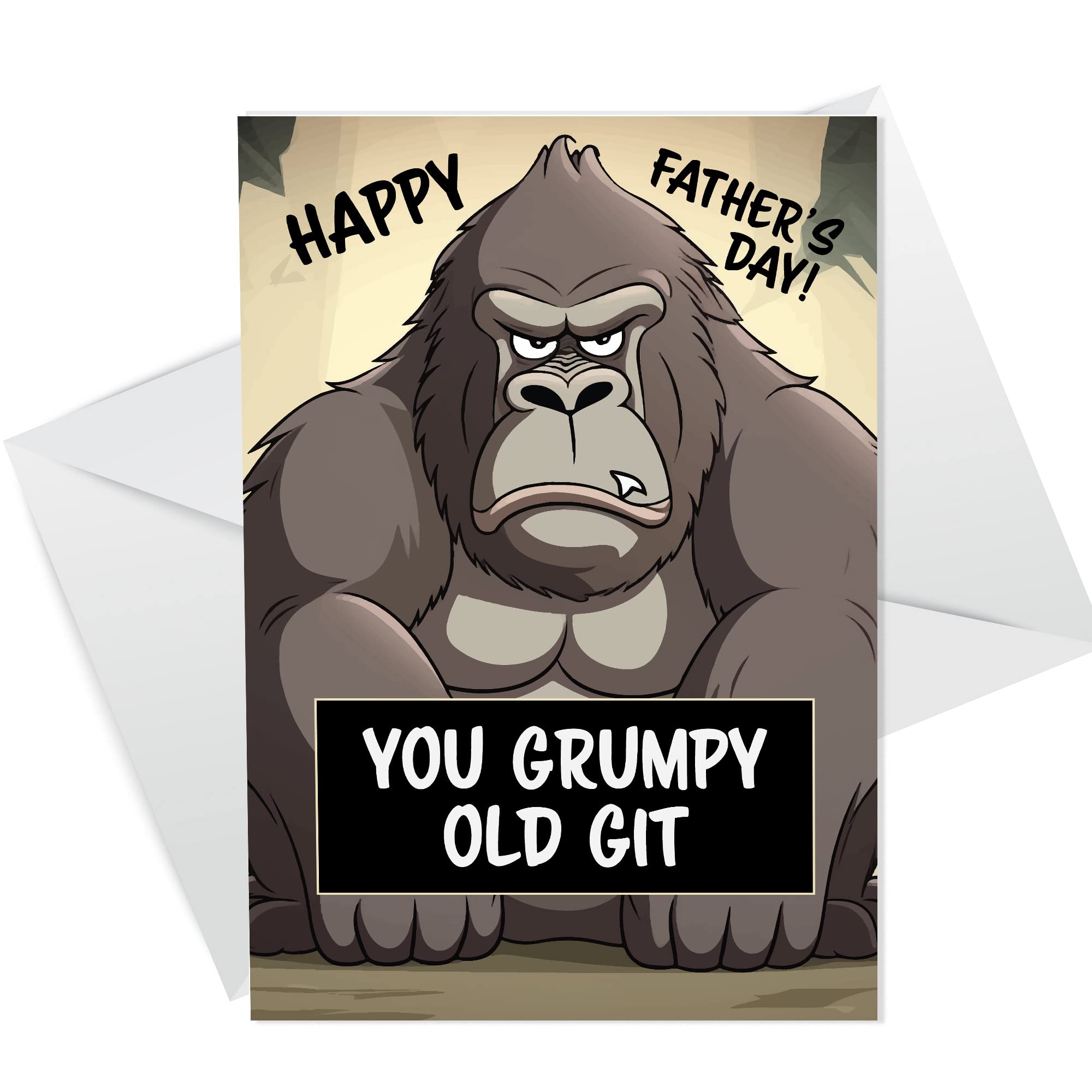 RED OCEAN Funny Fathers Day Card For Dad Grandad Joke Rude Card For Him Men Funny Card For Dad From Daughter Son Grumpy Old Git