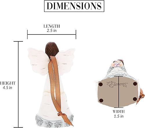 Vista 282 de Pavilion Gift Company Elements Daughter - Figura de ángel guardián, 6 pulgadas, color rojo