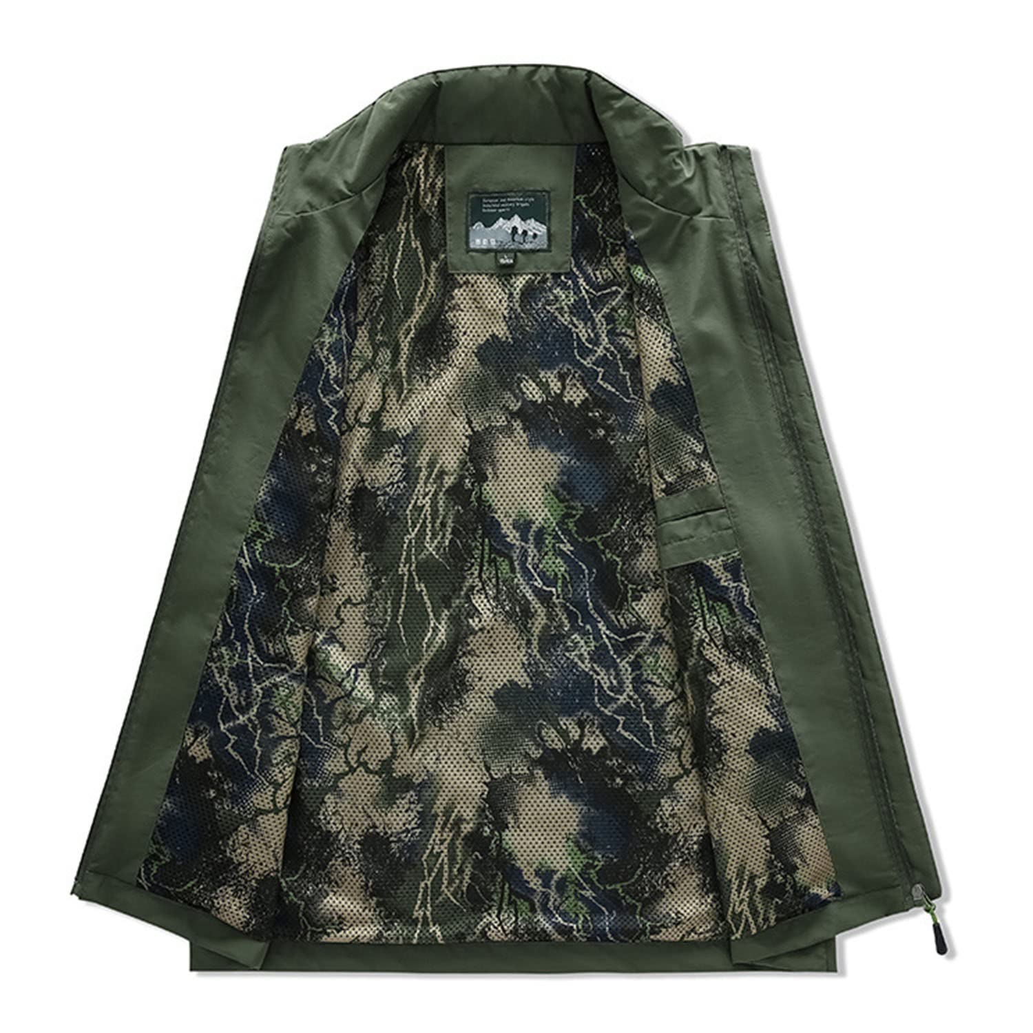 Chaleco De Hombre Chaleco Multibolsillos para Exteriores Sin Mangas Chaleco De Pesca Casual Transpirable Chaqueta De Senderismo De Viaje