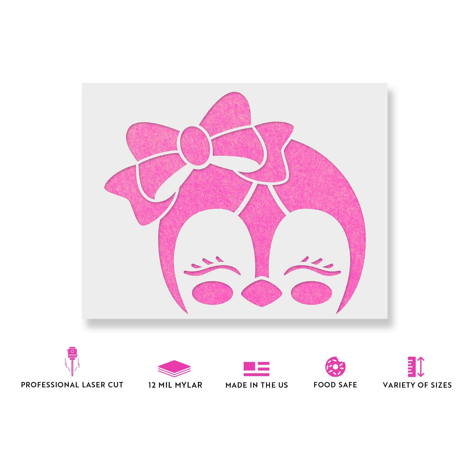 Penguin Girl Face Stencil - Essential for Animal Party Decorations, Animal Stencils for Painting, Large Animal Stencil