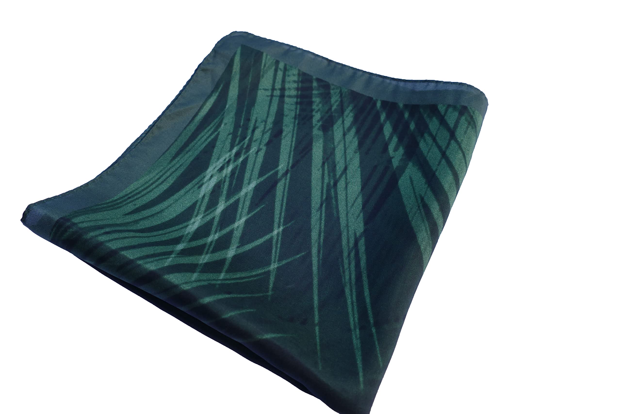 Boss Men's Green Hugo 100% Silk Floral Motif Pocket Square Handkerchief 50312615