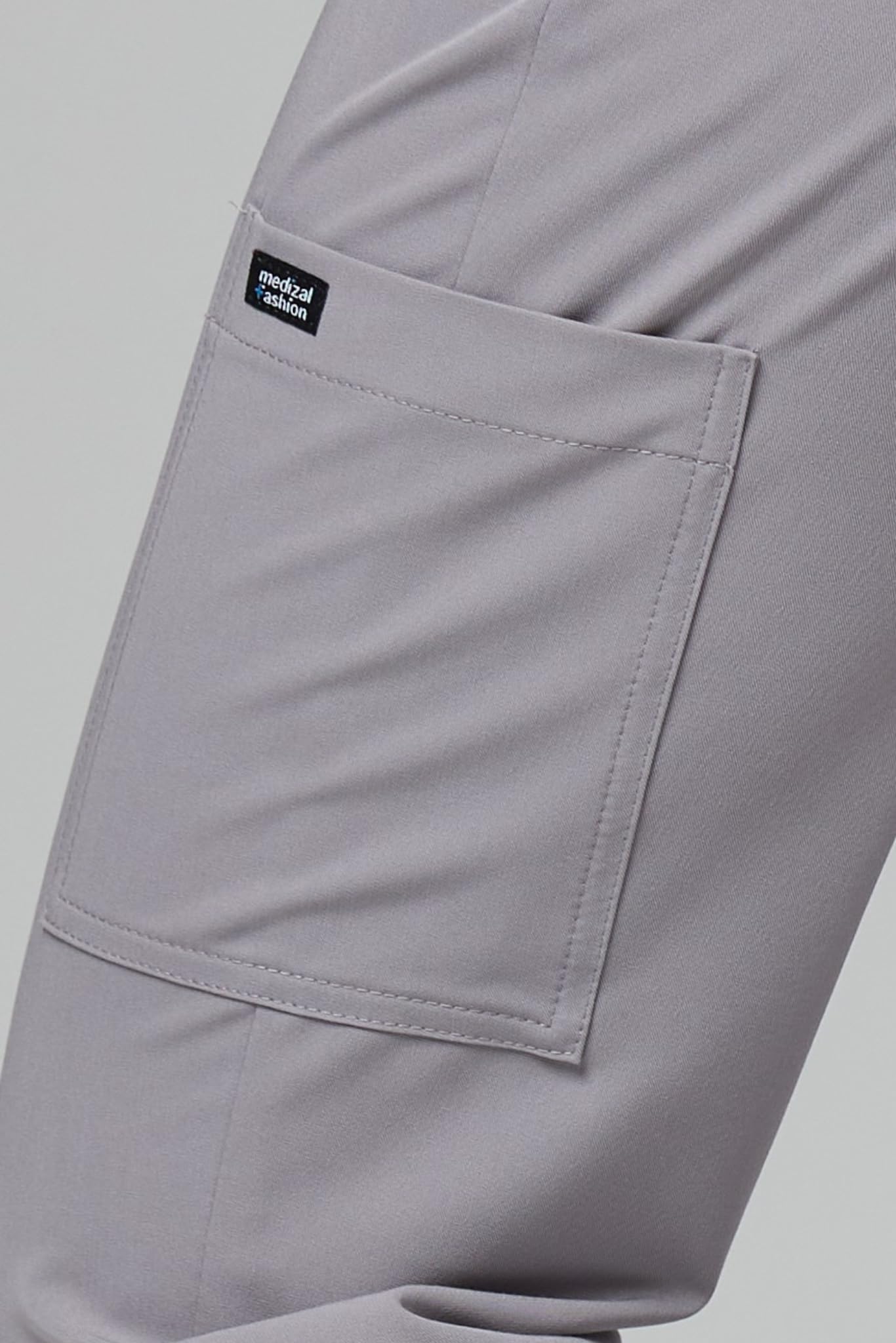 Damen Pflegehose im Jogger-Stil mit Kordelbund Tokio Grau M