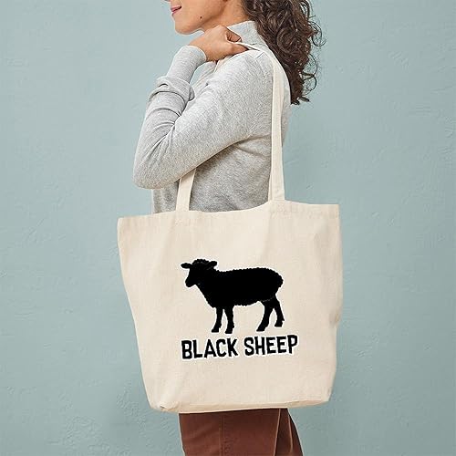 Miniatura 10 de CafePress Black Sheep Tote Bag Natural Canvas Tote Bag, Cloth Shopping Bag