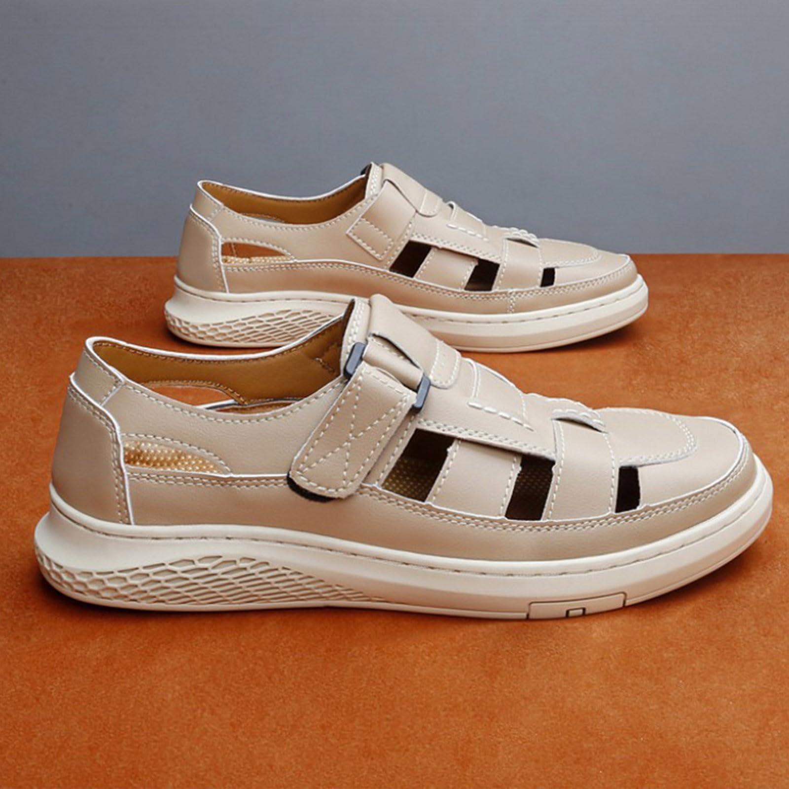 Zapatos planos ortopédicos para hombre, sandalias informales con plataforma, zapatillas de verano, transpirables, informales, cómodas, ligeras, sandalias de senderismo, vacaciones, playa, zapatos de