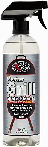 Rock Doctor Limpiador de rejilla Master Grill de 24 onzas, aerosol, rejillas de parrilla limpias, sartenes de goteo y otros componentes de parrilla.