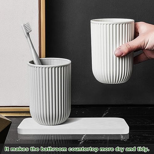 Miniatura 5 de 4 posavasos de diatomita absorbentes de agua, bandeja de piedra absorbente de agua para fregadero, posavasos de tierra de diatomeas, piedra de