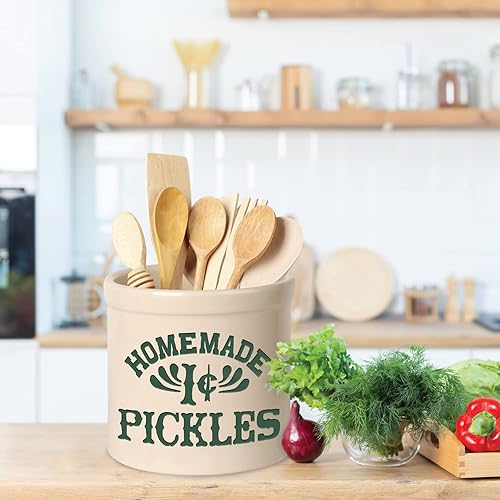 Miniatura 7 de Clarus Crystal Tarro de pepinillos como se ve en el programa Friends in Monica's Kitchen - Soporte para utensilios de cocina de 2 galones. 2