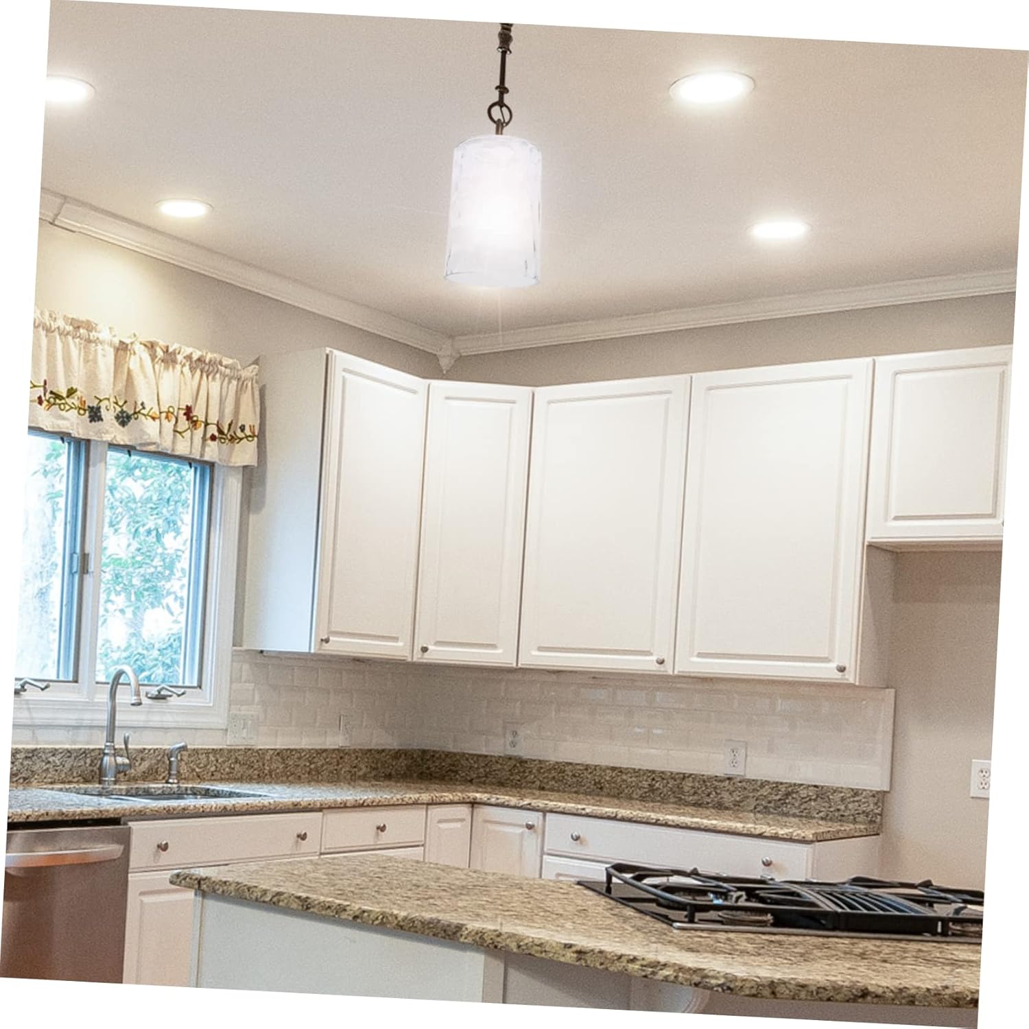 Cylinder Glass Lampshade Easy Install for Kitchen Light Rustic Lamp Shades