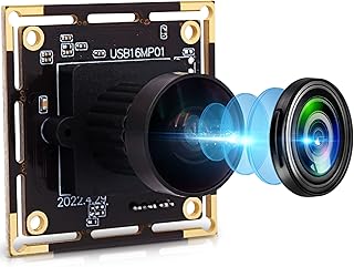 IFWATER 16Megapixels USB Camera Module with IMX298 Image Sensor,PC Camera Plug and Play Mini Embedded Camera Module for Industrial Machines,Ultra HD UVC Webcam with 170 Degree Fisheye Wide Angle Lens