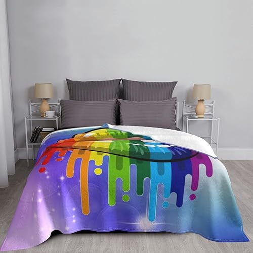 Miniatura 5 de Mantas de forro polar suaves y cálidas para sofá y cama, para todas las estaciones, manta mullida y fresca compatible con LGBT gay homosexual