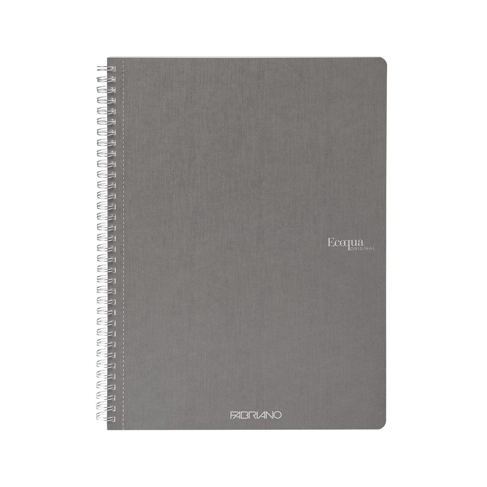 Maxiquaderno A4 Fabriano Ecoqua anthracite avec spirale 70 feuilles
