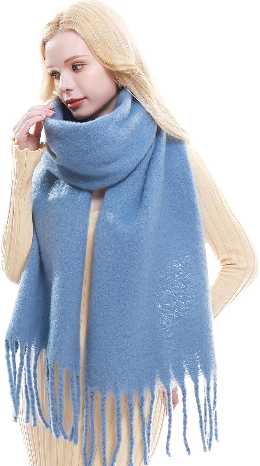 RIIQIICHY Chunky Scarf for Women Winter Warm Thick Scarves Oversized Blanket Scarf