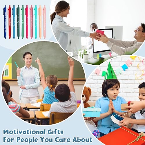 Miniatura 7 de Teling 100 bolígrafos motivacionales, operación a granel, citas inspiradoras, bolígrafos con frase para regalos de regreso a clases, bolígrafos de