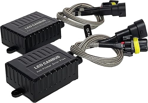 SOCAL-LED 2 x A1 HB4 9006 Decodificador LED Canbus fuerte código de error Cancelador de advertencia Adaptador de relé anti parpadeo (se adapta a