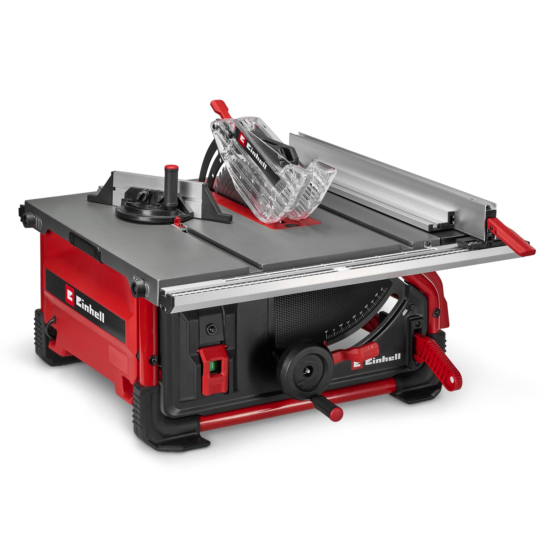 Einhell Tischkreissäge TE-TS 10 T (2000 W, 89 mm Schnitthöhe, Ø 254 mm Sägeblatt, Tischverbreiterung, Winkelanschlag, Parallelanschlag, Schiebestock, Absauganschluss)
