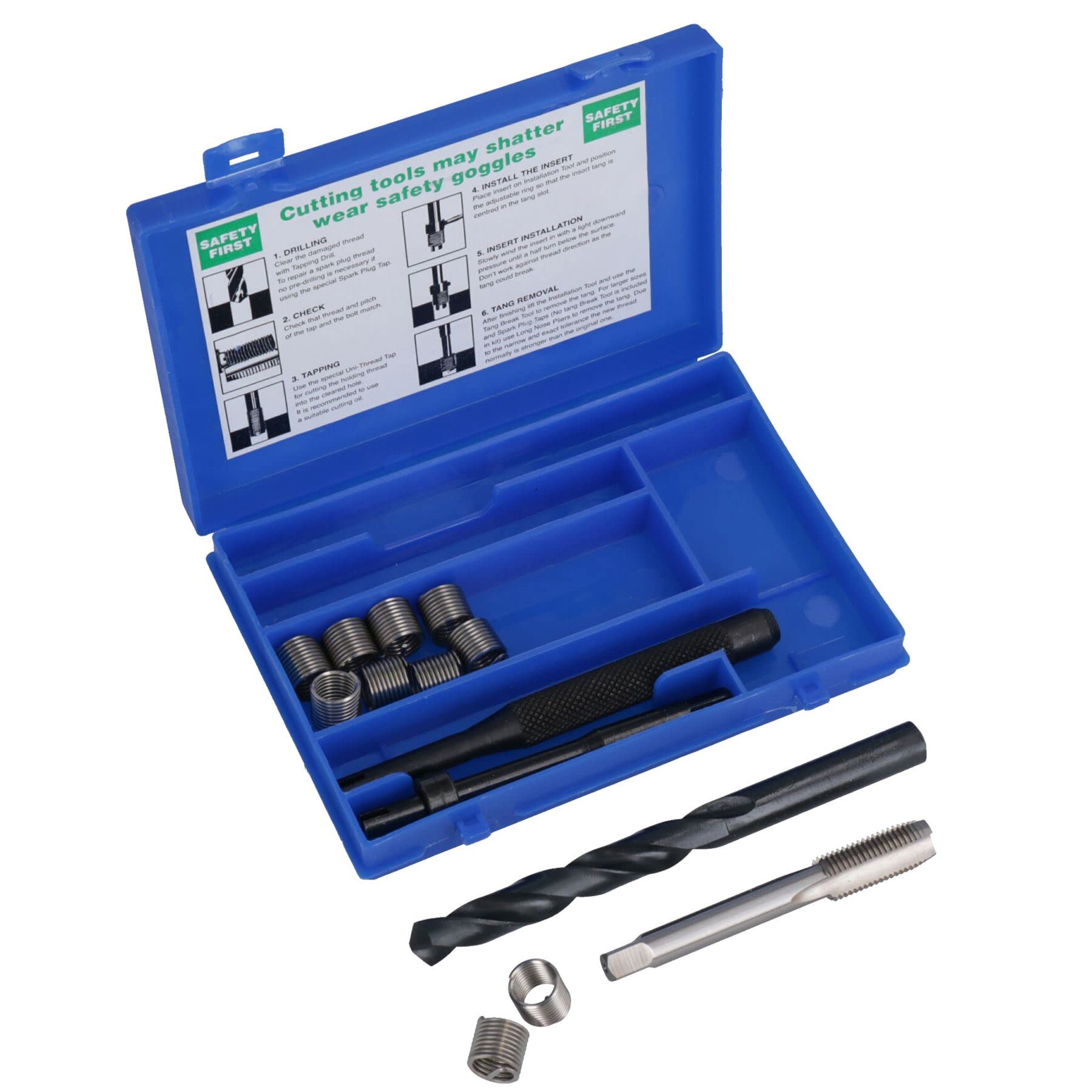 AB Tools-Unithread 7/16 cala x 18 BSF zestaw do naprawy gwintu zwojone gwinty zestaw 14 szt