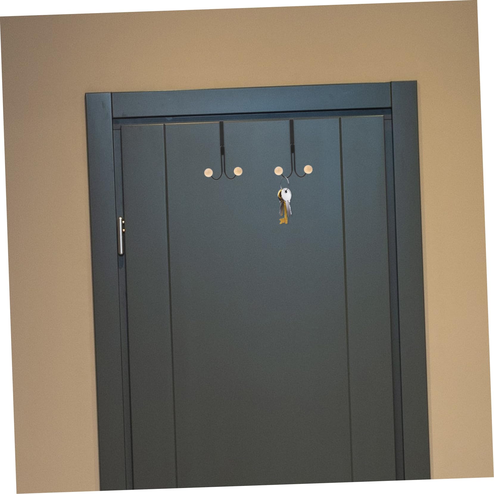 Zerodeko 5 Series Gancho De Puerta Puertas Prenda Moderno Gancho De Toalla Abrigo Colgador De Bolso De Armario Ganchos Colgantes Ganchos Para Colgar Percheros De Madera Negro 2 Piezas X 5