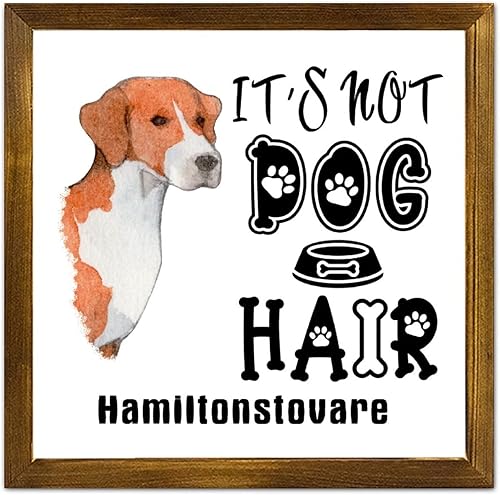 Vista 134 de Letrero de madera con texto en inglés «It's Not Dog Hair» («It's Not Dog Hair» American Bully Dog Dog), regalo decorativo para la pared del hogar