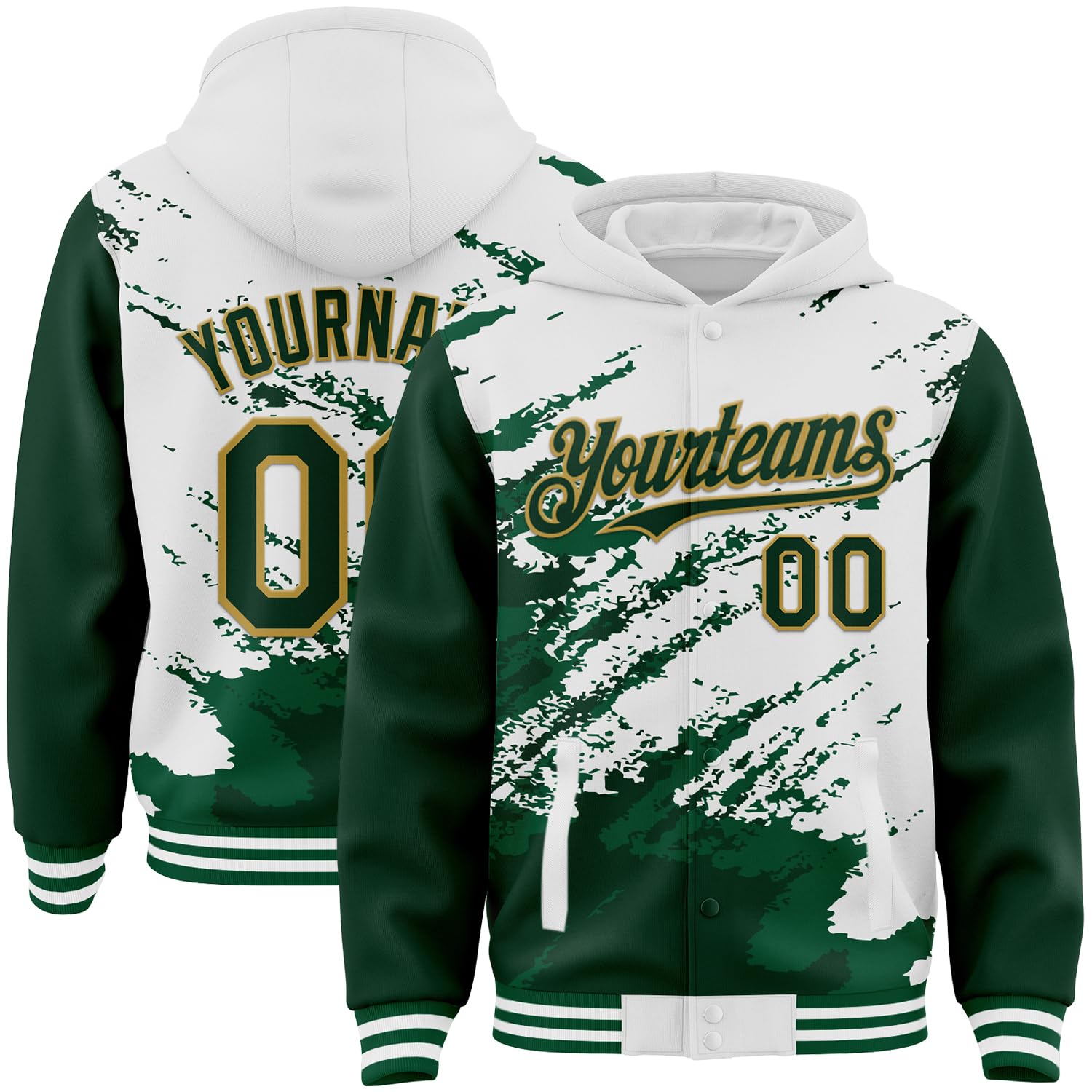 Custom Baseball Team Hooded Jacket Personalized Novelty Varsity Jackets Bomber Jerseys for Men Women Boys Girls