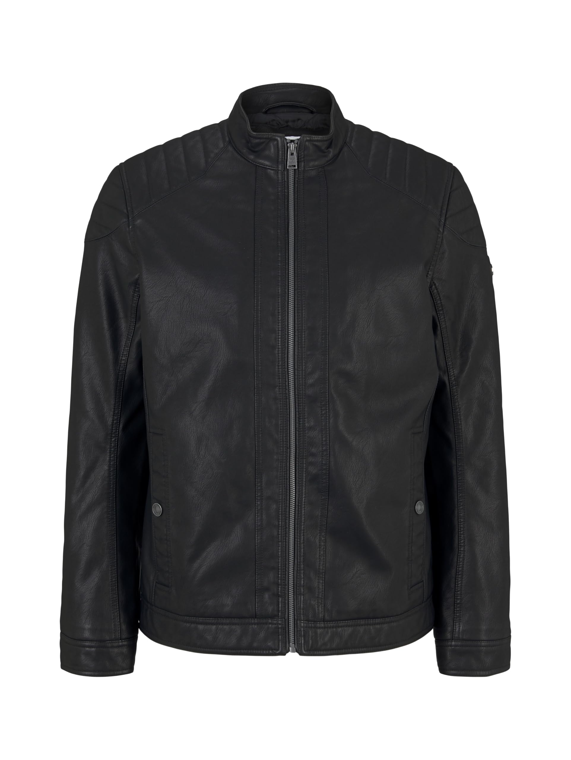 TOM TAILOR Męskie Kurtka motocyklowa ze sztucznej skóry 1026337, 29999 - Black, M