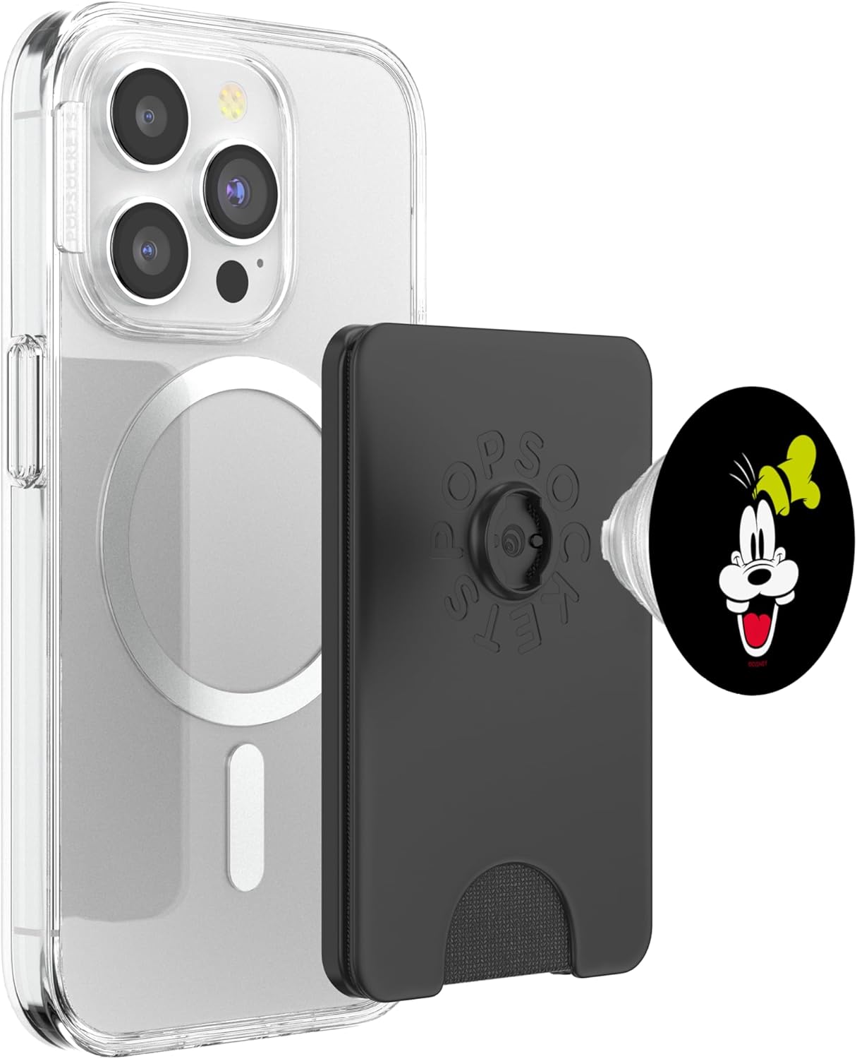 Disney Goofy Big Face PopSockets PopWallet for MagSafe