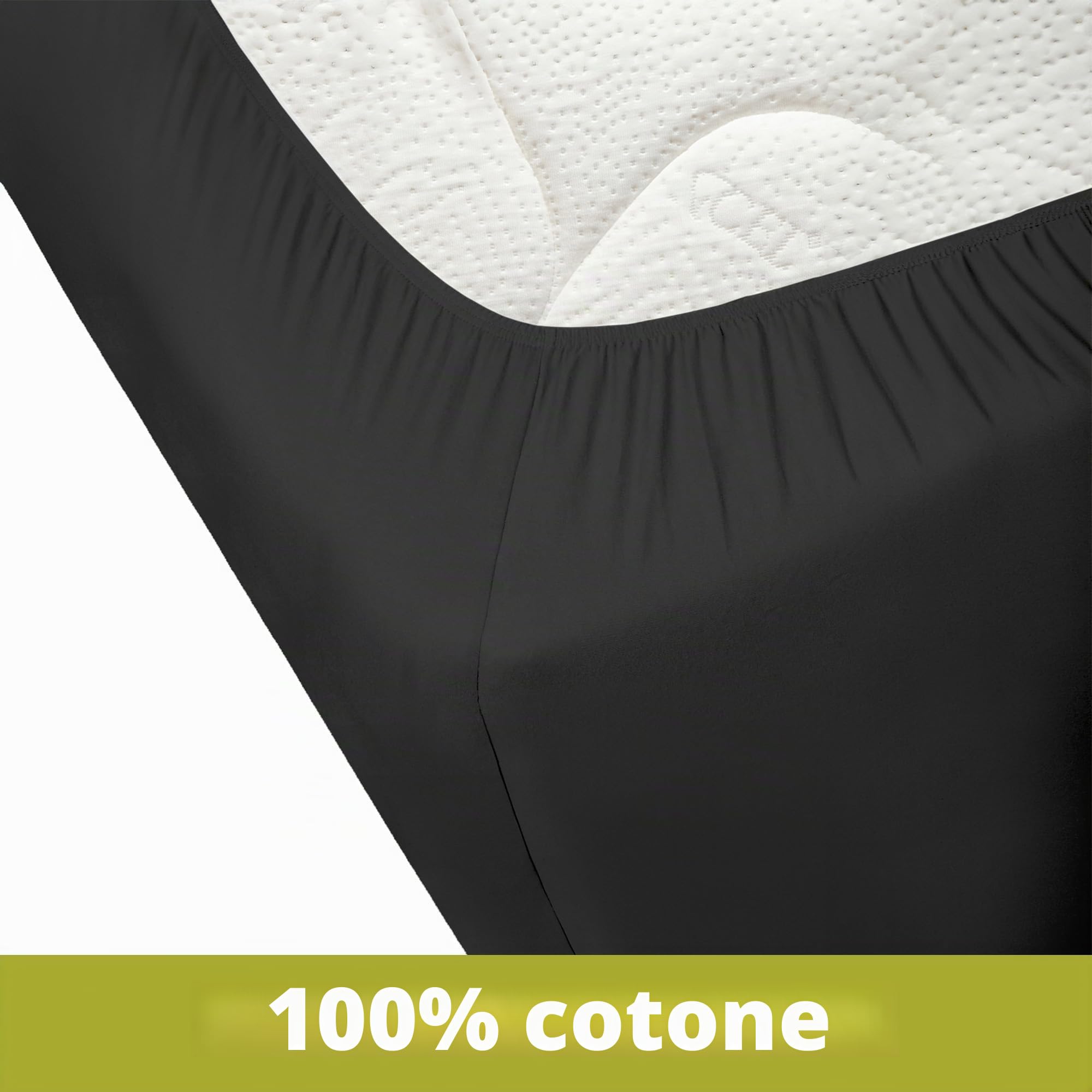 Lenzuola per Camper in 4 pezzi - Letti Francesi - Oeko-TEX - 100% Cotone - Antracite