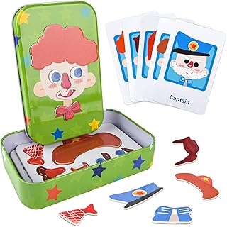 Comprar ASTARON Puzzle magnético Juego de Caja de Lata para niños, Actividades de Viaje para niños Juguetes educativos con 29 Puzzles magnéticos Que fomentan la imaginación y la concentración