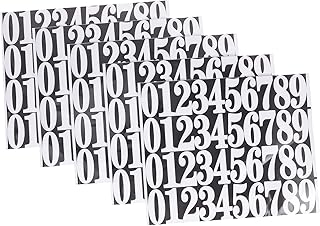 Housoutil 5 Sheets Mailbox Self Adhesive Number Stickers Decorative Mailbox Number Tags Window Sticker House Sign Mailbox Numbers for Outside House Number Sign Doorplate Number Decals 3D PVC