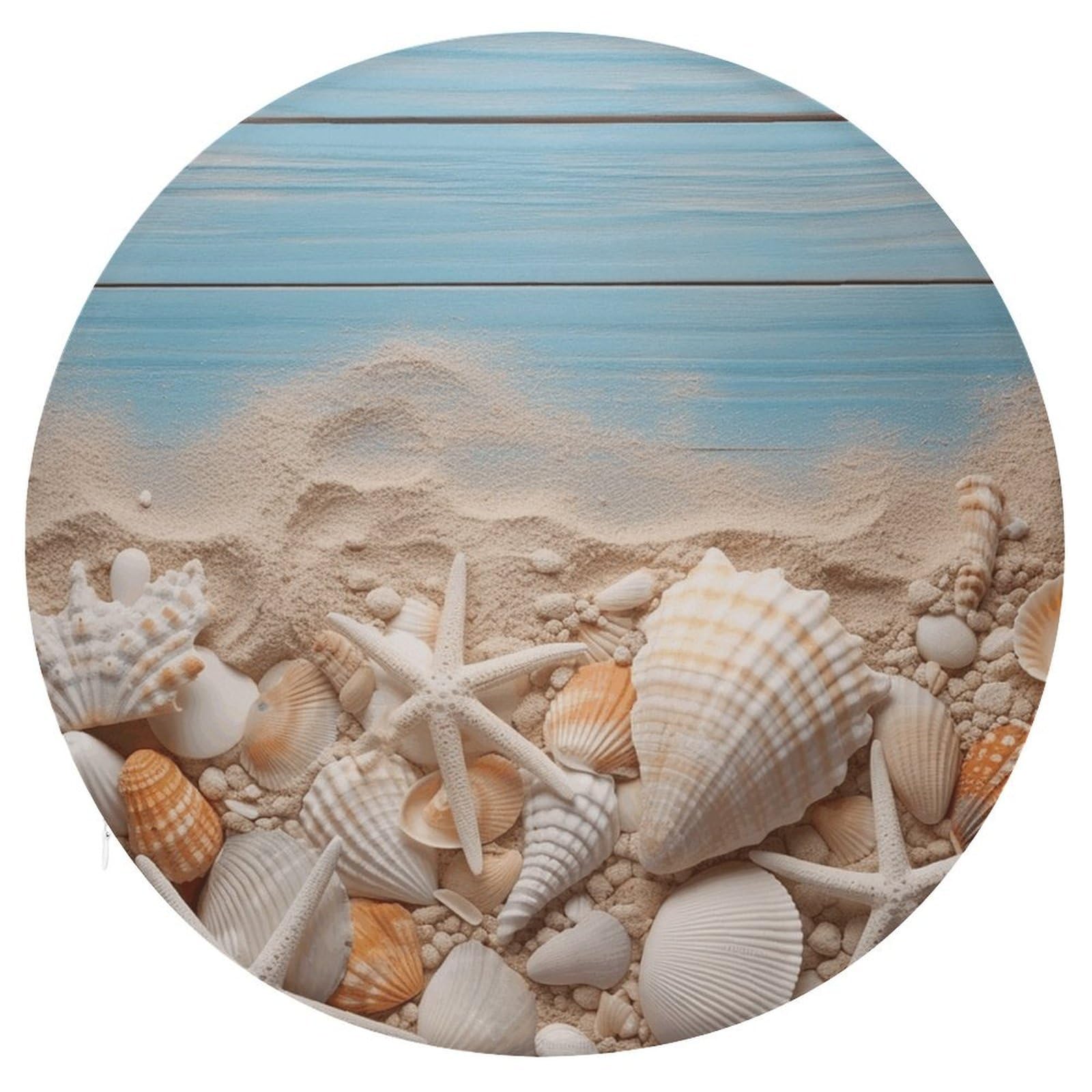 Adfgyerh Style Sea Shells And Starfish Cushion Memory Foam Pillow Core，Seat Cushion Detachable Design，Chair Cushions Suitable For All Seasons, And Can Be Used In Offices, Dining Rooms, Homes, And Other Settings.
