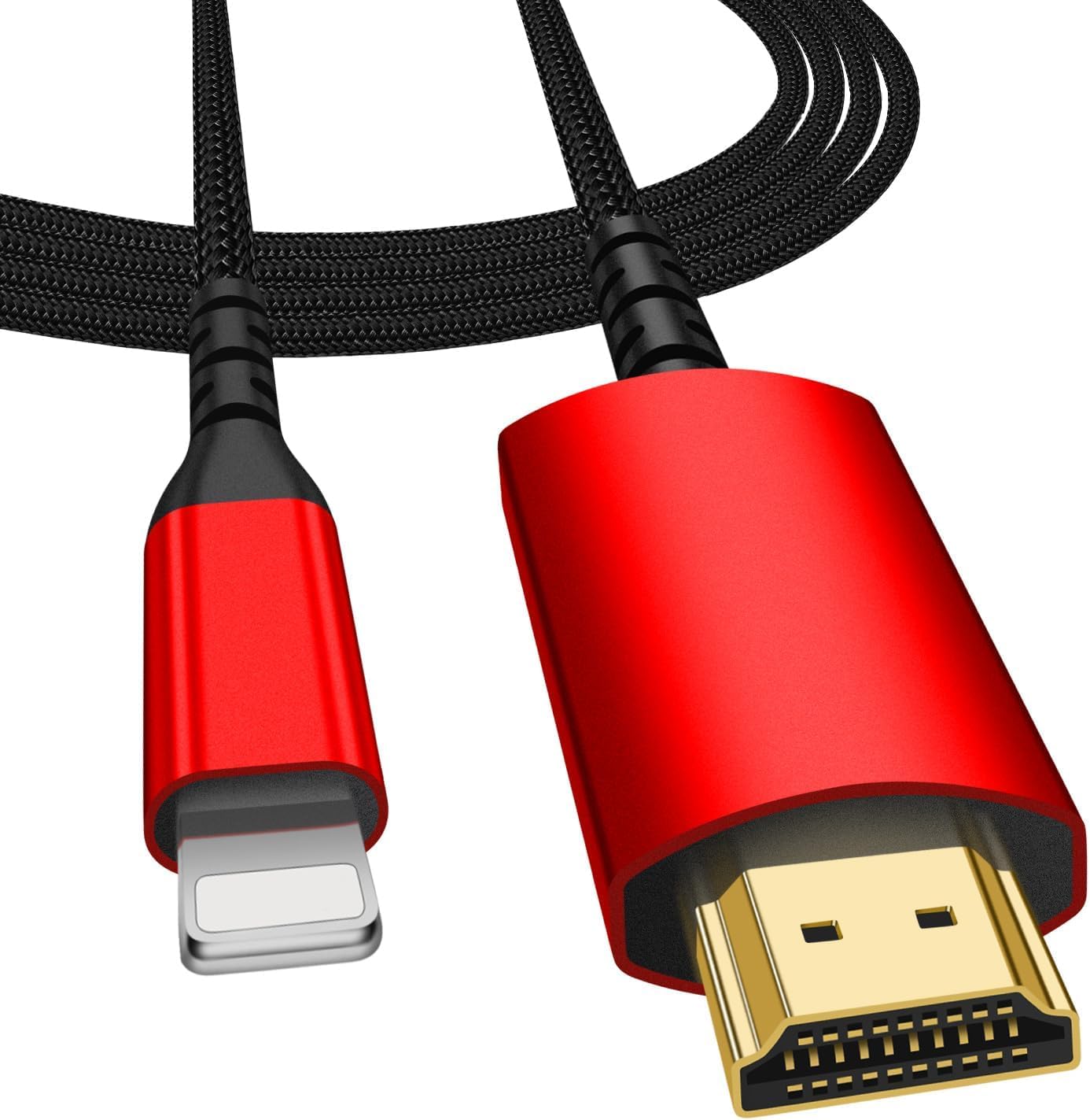 【MF-認証品】BOIOT HDMIケーブル iPhone hdmi変換ケーブル 1M ライトニング HDMI 変換ケーブル 電源不要 1080P大画面遅延なし 携帯の画面をテレに映す 音声同期出力 i0S18 17 16 15 14最新対応