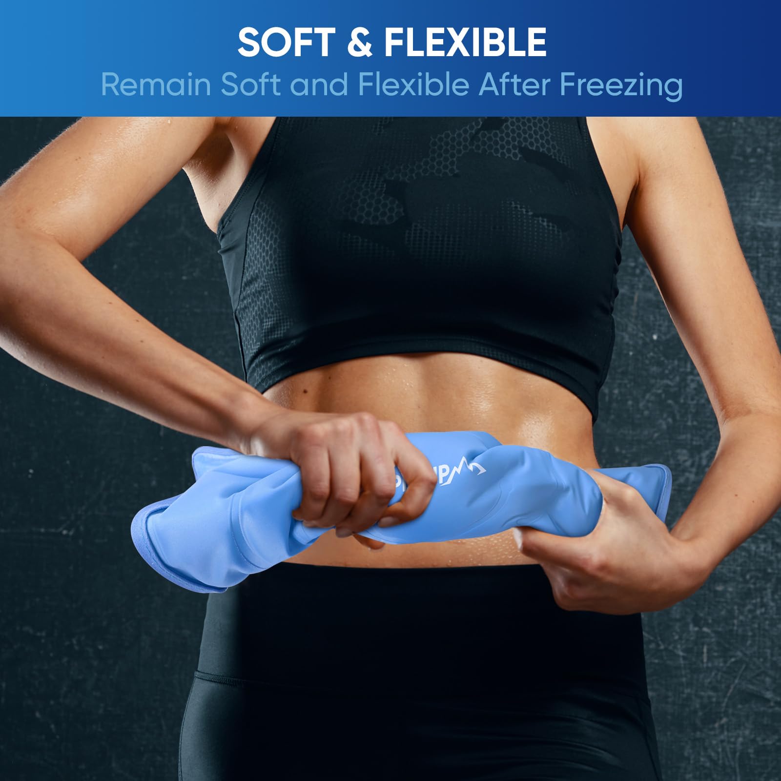 APEXUP Gel-Eisbeutel für Verletzungen, wiederverwendbar, weiche flexible Kühlakkus für Verletzungen, doppelseitige Kühlakkus für Verletzungen, Eisbeutel für Knie, Schulter, Rücken, Hüfte, Bein, Arm