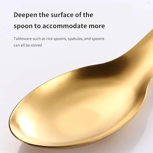 Miniatura 4 de Soporte de cuchara de acero inoxidable personalizado adecuado para estufa de cocina, tamaño grande, apto para lavavajillas, hermosas cucharas