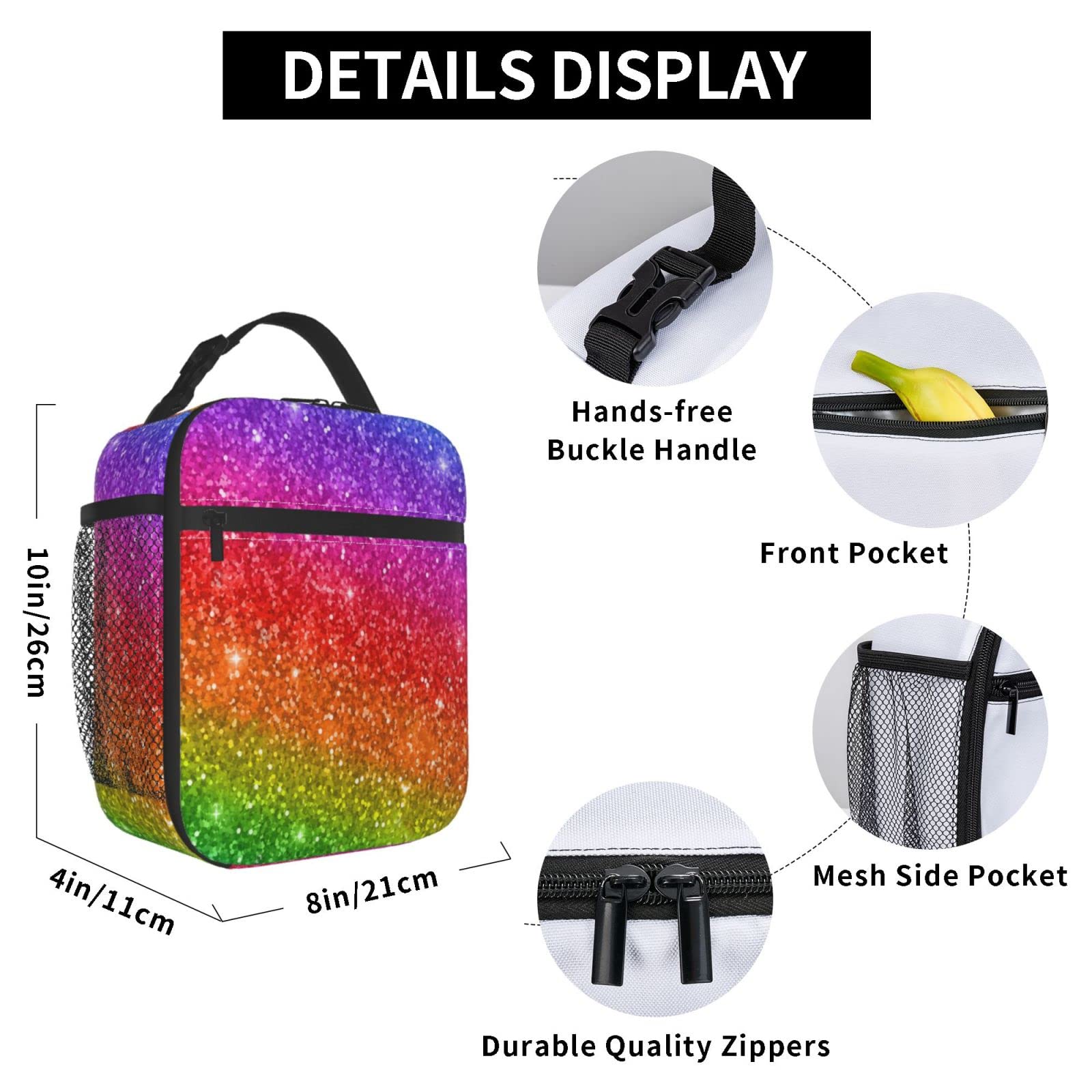 Borsa a mano all'uncinetto con paillettes, paillettes iridescenti, 3 manici staccabili (a spalla, a tracolla, da polso), elegante borsa da sera (1) - Italia